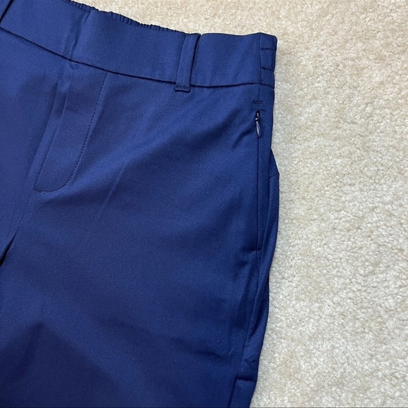 Lands End Wide Leg Pants Blue Pockets-Zipper Elastic Waist Women's Size S 6-8 - Picture 4 of 16